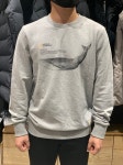 내셔널지오그래픽 (남녀공용) N191USW050(950) 코어티 고래 맨투맨  M/GREY : 마리오 내셔널지오그래픽