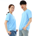 (16color)쿨론기능성 소라색 라운드 반팔티셔츠 식당유니폼 홀서빙복 주방위생복 : 올리브가운