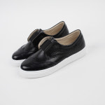 천연가죽 윙팁 스판레더 슬립온 (J0013) : 백앤슈즈닷컴