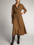 Massimo Dutti 마시모두띠 벨트 디테일 셔츠 드레스 갈색 브라운 6621/560 : 쇼잼