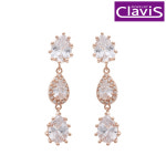 Clavis [클라비스] 14k 샤이닝 큐빅 드롭 귀걸이 CL14kp EGP136 : 주식회사 플로스