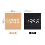 건전지LED시계 네모 탁상 안방 어린이 온습도 시계 : 이레샵몰