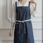 클로이 진청데님 H형 앞치마 플로리스트 네일샵 꽃집 카페 어린이집교사 약국 빅사이즈 자체제작 국산원단 고급앞치마 : 소담소담 앞치마