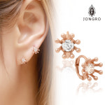 14K 18K 큐빅 왕관 원터치 귀걸이 추천 : 종로주얼리