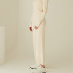 허리 라인 밴딩 니트 팬츠 IVORY : soleloop 쏠룹