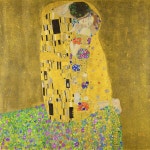 구스타프 클림트 키스 80x80cm 명화 그림 액자 사무실인테리어 거실 현관 복도 캔버스 : 한결같이