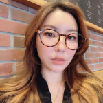 대니 뿔테안경 TR 다각형 가벼운 남자 여자 학생 패션 호피 블랙 투명 둥근 안경테 : 에이츠비