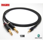 MOGAMI 2534 REAN 3.5mm + 2TS 모가미 뉴트릭 골드 스테레오 케이블 10M : 에이원사운드