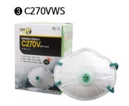 [공구클릭] 크린탑 에버그린 방진마스크 C270V(필터장착) 1박스-20EA : 공구클릭