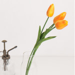 망고튤립 조화꽃 꽂이 다발 실내인테리어 장식 노란 핑크 예쁜 시들지않는꽃송이 : 캄무드