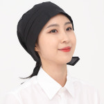 검정망사두건 서빙모자 주방위생모자 식당 조리용두건 : 올리브가운