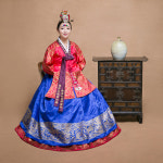 [대여] 조선시대 궁중 왕비 한복대여 : 한복단