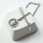 스마일 실버코인팬던트목걸이 : GENTE