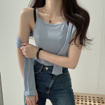 [차르르] 매화꽃 필 무렵 브이넥티 레이어드 나시 세트 5color : 럽앤썸