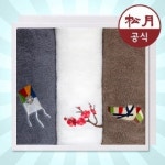 송월 고운자수 3매 타올세트+쇼핑백 s : 호갱탈출
