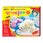 [아모스 공식몰] 아이클레이 4 북극곰과 물개 만들기(야광포함8색+도구+악세서리도구) : 아모스온라인스토어