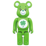 [국내당일배송] BE@RBRICK 베어브릭  Good Luck Bear Care Bear 케어베어 캐어베어 치어베어 그린 green 400% : 도쿄마켓