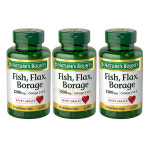 네이처스바운티 피쉬 플랙스 보라지 1200mg 오메가 3-6-9, 소프트겔 72정 3팩 : 해담코리아