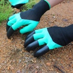 호미 갈고리 밭일 장갑 원예 텃밭 가꾸기 장갑 정원 주말농장용품 양손 글러브 : 유앤바이