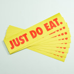 저스트두잇 JUST DO IT EAT 노트북 타블렛 캐리어 스티커 2매 : 옐로우펀트