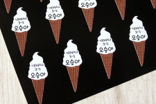 이색 네임스티커 아이스크림 완전방수 완벽코팅 초등학생 유치원 어린이집 : 러빙기프트