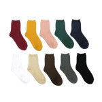 여자양말 여성 남성 컬러 무지 남자 중목 학생 패션 양말 5켤레 세트 : 양말목장