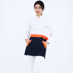 네이비오렌지포인트 미니허리앞치마 식당서빙앞치마 카페 바리스타앞치마 : 올리브가운