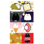 캐리어 노트북 다꾸 다이어리 꾸미기 고양이 코코캣 big 반칼 스티커 1탄 : 코코주