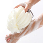 늘어나는 샤워 타월 : 에테르코