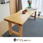 해찬솔 통원목 아트 원목식탁 테이블 2000_w700_tr/통원목다리/원목책상/우드슬랩/카페테이블 : 해찬솔원목-사라방드라탄