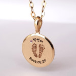 손도장 발도장목걸이 펜던트(14K 18K 미아방지목걸이 탄생석) 1852 : 알마쥬얼리