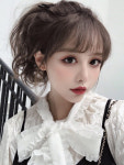 패션가발 리얼 헤어 공기 앞머리 가발 여자만화, 헴 앞머리 자연 머리선 가발 머리 커튼 : 미스리마켓