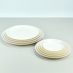 멜라민 뷔페접시 업소용 도자기원형 6호 식당앞접시 원형그릇 교회식판 단체급식 KJ : 주방다움