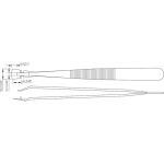 루비스 37S/1-TF 트위저 테프론코팅 핀셋 RUBIS : 세진과학