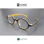 비제이 클래식 BJ CLASSIC P524 C3 블랙 옐로우 콤팩트 라운드 안경 : 상은안경