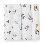 아덴아나이스 클래식 스와들 머슬린 블랭킷 속싸개  정글잼  Aden + Anais Classic Swaddle Jungle Jam 4PK : 호주 언니