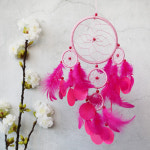 핑크 자개 드림캐쳐 자개소품 핑크드림캐쳐 행운부적 단체선물 인테리어소품 홈테코 : 집들이야