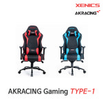 제닉스 AKRACING TYPE-I 레이싱 게이밍 게임용 컴퓨터 PC방 허리받침대 의자 : 디바이스프로