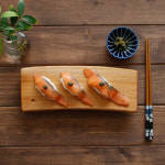 마호가니 웨이브 스시도마 플레이팅 나무접시 우드플레이트 긴 일식그릇 초밥 보드 다찌 곡선 : 캄무드