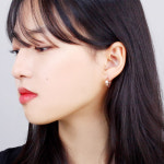 14K 댄디볼륨업원터치이어링NO.03#H1421 : 쥬얼리팜므파탈