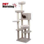 펫모닝 캣타워 고양이 놀이터 AS137, 5단 스텝 라운지 하우스 대형 짜임 : 마리펫몰