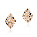 14K 18K 그물 사각 원터치 귀걸이 : 앨리스앤코