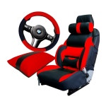 리무진 시트커버 히어로세트 (운전석1P+목쿠션+핸들커버+콘솔쿠션) : 카월드자동차 리무진버켓시트