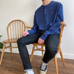 폴로 랄프로렌 차이나 카라 티셔츠 2컬러 네이비 화이트 : 그루밍폴로