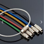 EDC 카라비너 와이어 키 체인 열쇠고리 네임텍 연결 스테인레스 케이블 2.0mm : 머니몰