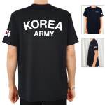 코리아 아미 ROKA 로카 검정 흰색 군인 군용 군대 티셔츠 반팔티 로카티 보라 아미티 면티 쿨론 스판덱스 : 스마일컴퍼니