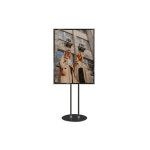 보급형 자석부착식 블랙판넬 CMRMMP-A1B 2폴 원형 블랙베이스 포스터 스탠드 : 철물로