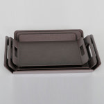업소용 카페 논슬립 쟁반 손잡이 플라스틱 트레이 검정색 소형 : 주방프라자
