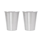 홈파티 스텐컵 350ml 2p 브런치 캠핑 피크닉 물컵 업소용컵 맥주컵 혼술 혼맥 카페 : 씨에스동양상사