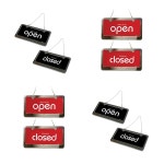 오픈클로즈안내판 OPEN/CLOSED (스텐) 검정 빨강 310x160mm 780203 : 디스플레이몰
